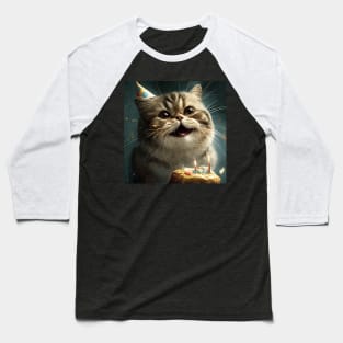 Happy Birthday cat Baseball T-Shirt